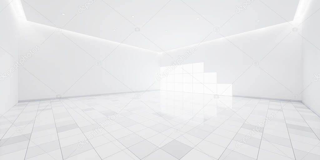 LED spot ve şeritlerle aydınlatılmış modern salon tavanı